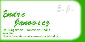 endre janovicz business card